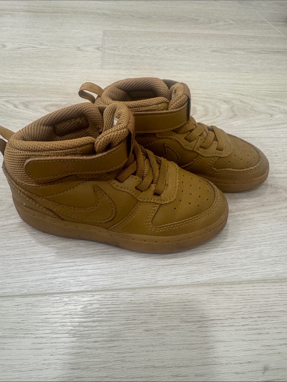 Nike Kids' High-Top Sneakers in Wheat Brown